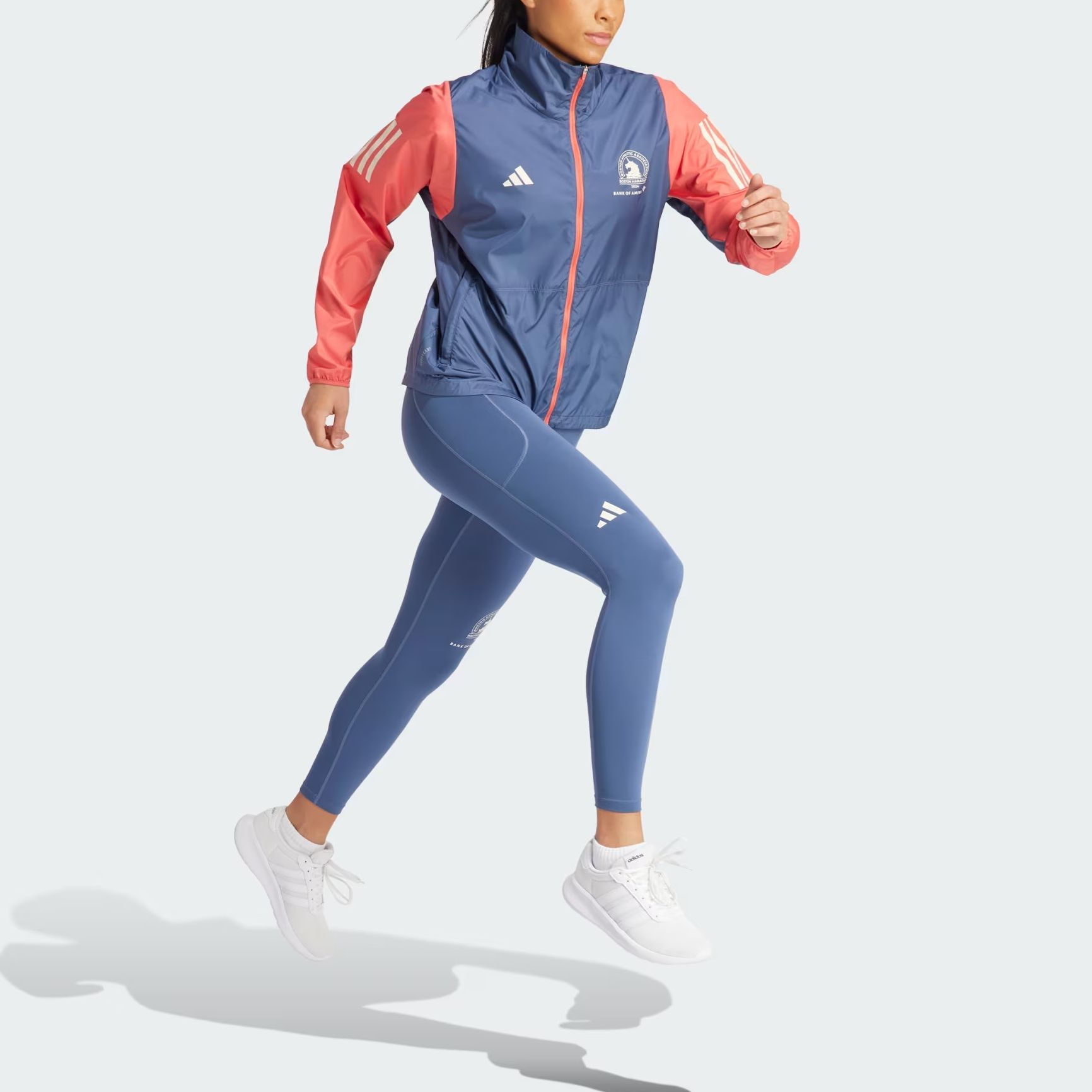 Lookbook (W) 阿迪达斯波士顿马拉松2024庆典夹克 蓝色复古运动夹克 IT1450