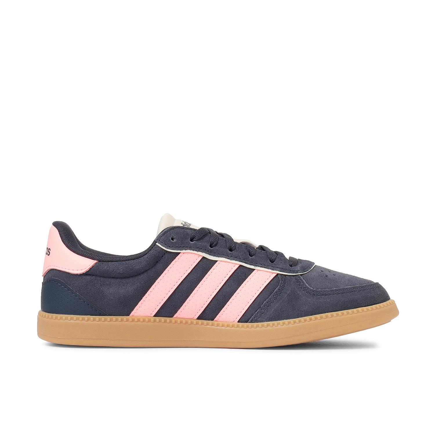 Sizing (W) 아디다스 브레이크넷 슬릭 스웨이드 쉐이드/핑크/오프 화이트 스니커즈 IH5467