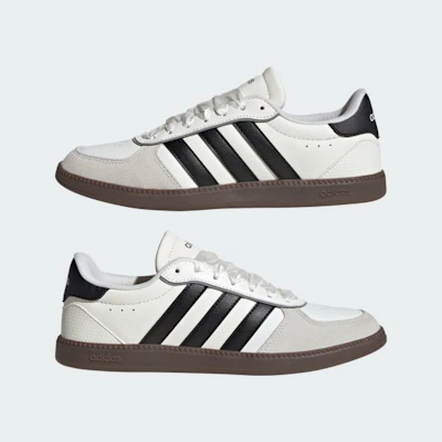 (Women) Adidas BreakNet Slick Sneakers Core White/Core Black/Grey Three