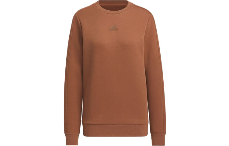 (Women) adidas Brown Crewneck Long Sleeve Sweatshirt with Logo Design JE8615
