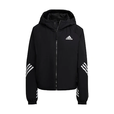 (Women) adidas BTS HD Jacket Black Triple Stripe Logo Hoodie Jacket HG6006