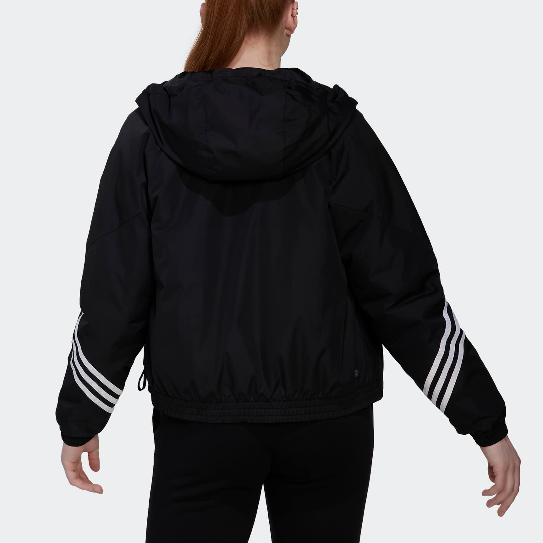 (Women) adidas BTS HD Jacket Black Triple Stripe Logo Hoodie Jacket HG6006 圖 4