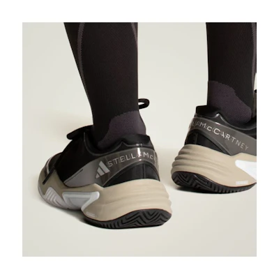 (W) adidas by Stella McCartney Barricade Core Black/Silver Metallic/Almond Milk-Smc