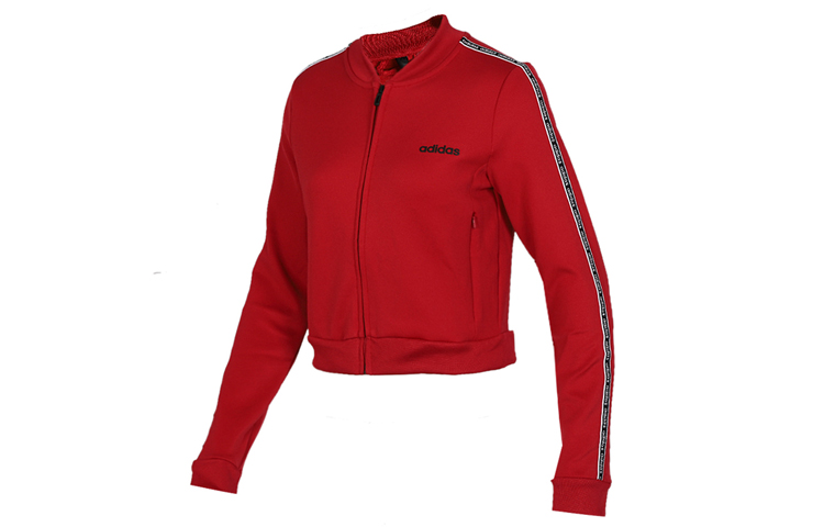 (Women) adidas C90 Track Top Red Jacket with Side Stripe Logo EJ9670