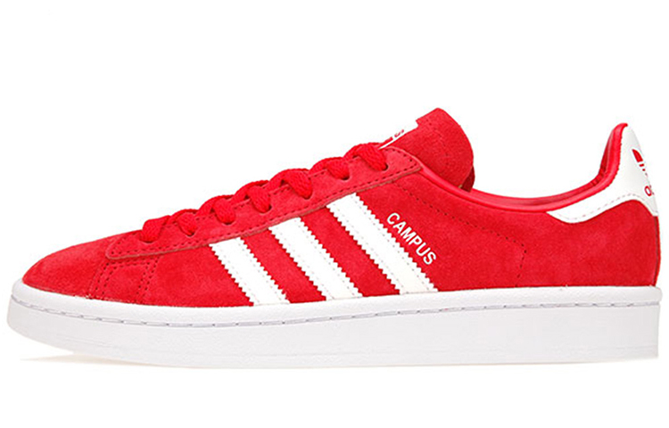 Buy adidas originals Campus 白紅 麂皮