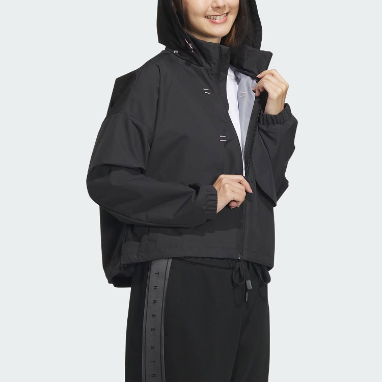 (Women) adidas Casual Black Full-Zip Hoodie Jacket IM8991 圖 5