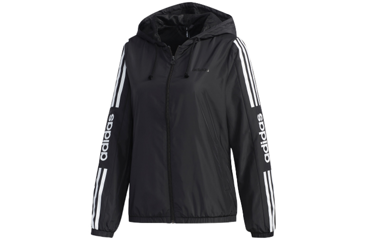 (Women) adidas CE 3-Stripes Windbreaker Jacket Black EI4733