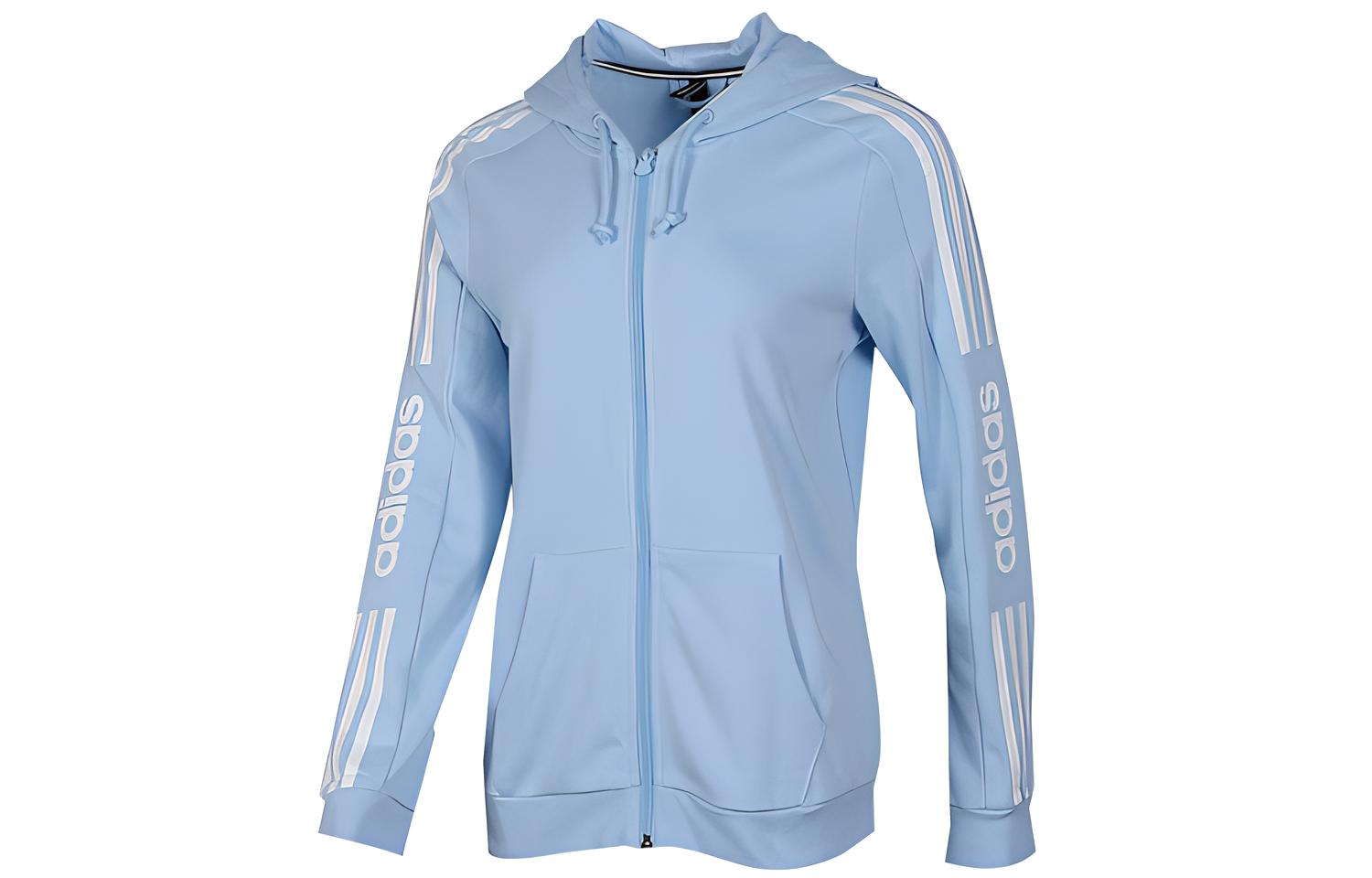 (Women) adidas CE 3-Stripes Zip Hoodie Sky Blue EI4693