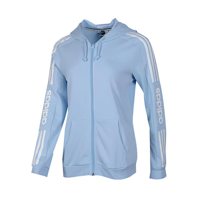 (Women) adidas CE 3-Stripes Zip Hoodie Sky Blue EI4693