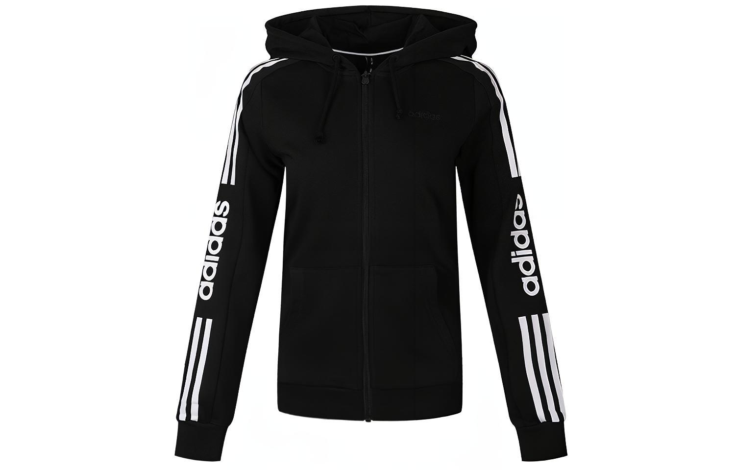 (Women) adidas CE 3S ZP Hoodie Black Jacket EI4716