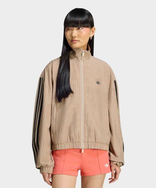 (Women) adidas Check Track Top - Crystalline Linen: Aura Coffee LE8307