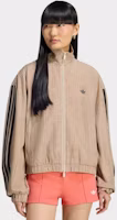 (Women) adidas Check Track Top - Crystalline Linen: Aura Coffee LE8307 (Women) adidas Check Track Top - Crystalline Linen: Aura Coffee LE8307