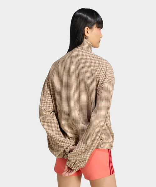 Order (Women) adidas Check Track Top - Crystalline Linen: Aura Coffee LE8307