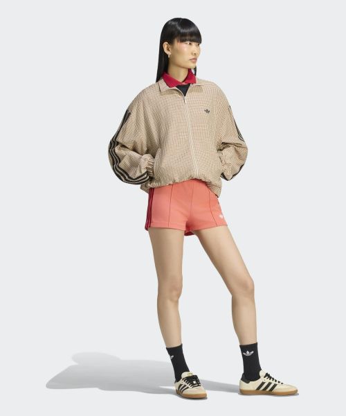 Lookbook (Women) adidas Check Track Top - Crystalline Linen: Aura Coffee LE8307