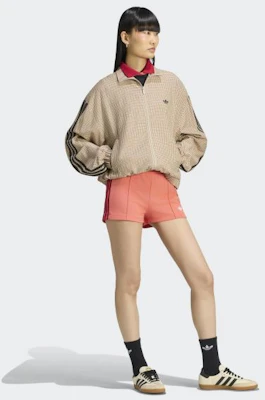 (Women) adidas Check Track Top - Crystalline Linen: Aura Coffee LE8307 Lookbook (Women) adidas Check Track Top - Crystalline Linen: Aura Coffee LE8307
