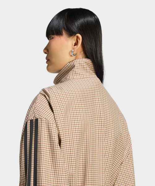 Shop (Women) adidas Check Track Top - Crystalline Linen: Aura Coffee LE8307