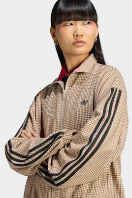(Women) adidas Check Track Top - Crystalline Linen: Aura Coffee LE8307 Purchase (Women) adidas Check Track Top - Crystalline Linen: Aura Coffee LE8307