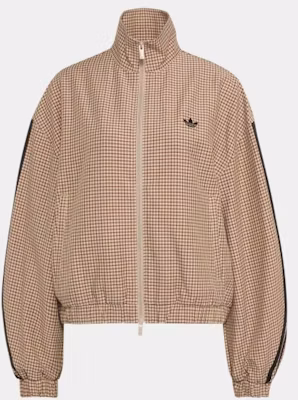 (Women) adidas Check Track Top - Crystalline Linen: Aura Coffee LE8307 Details for (Women) adidas Check Track Top - Crystalline Linen: Aura Coffee LE8307