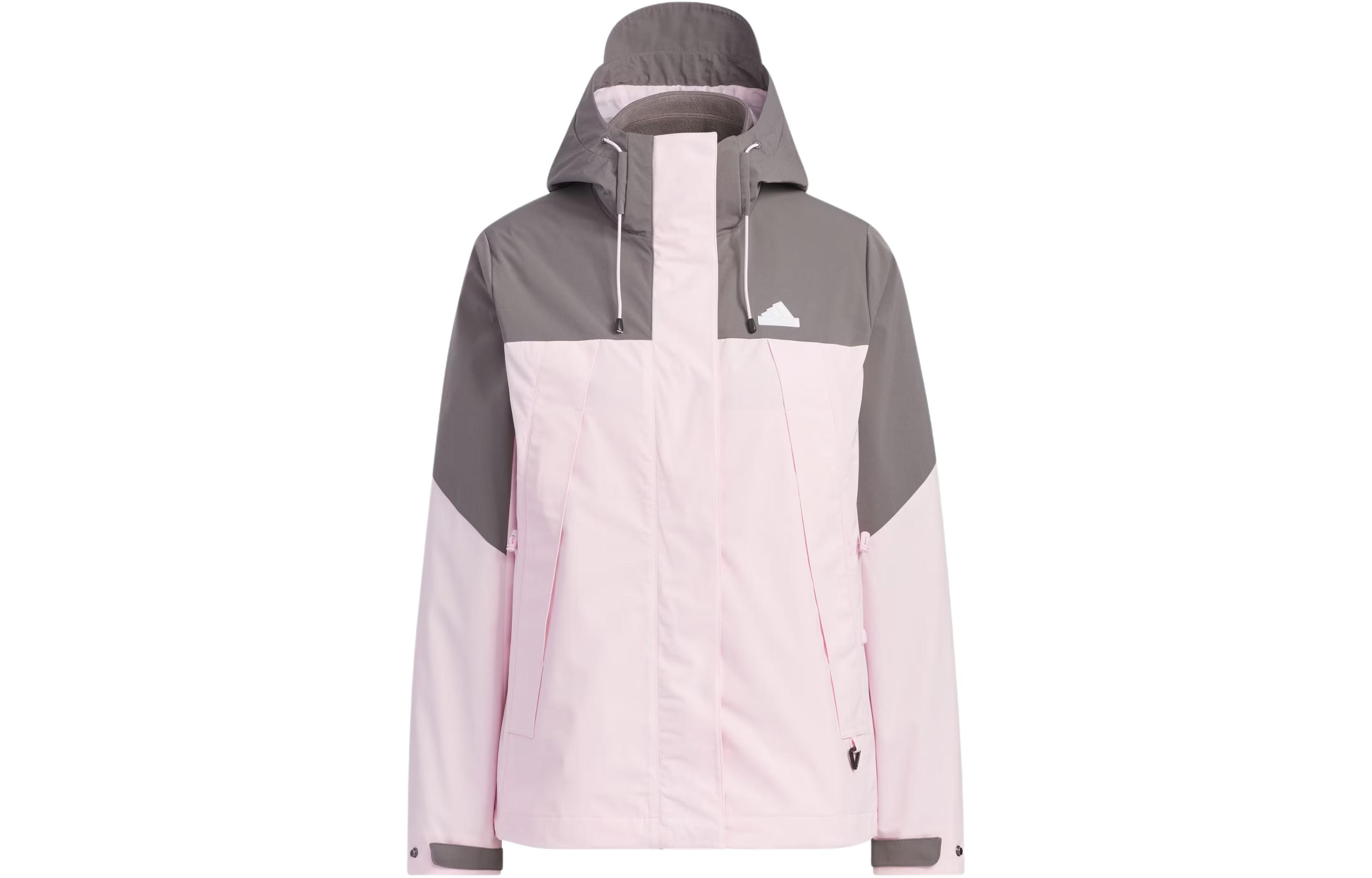 (Women) adidas City Escape 3-In-1 Fleece Jacket Pink for Women JE8588