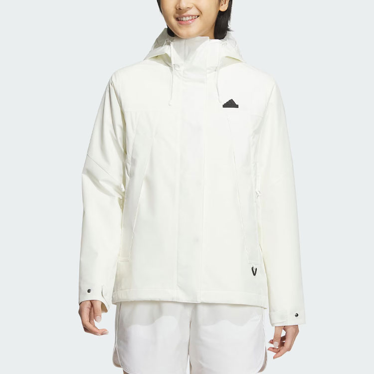 (Women) adidas City Escape 3-In-1 Fleece Jacket Womens Hoodie - Han Jade White JF6659 圖 4