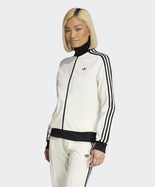 (Women) adidas Classic Track Top - White/Black KD3740