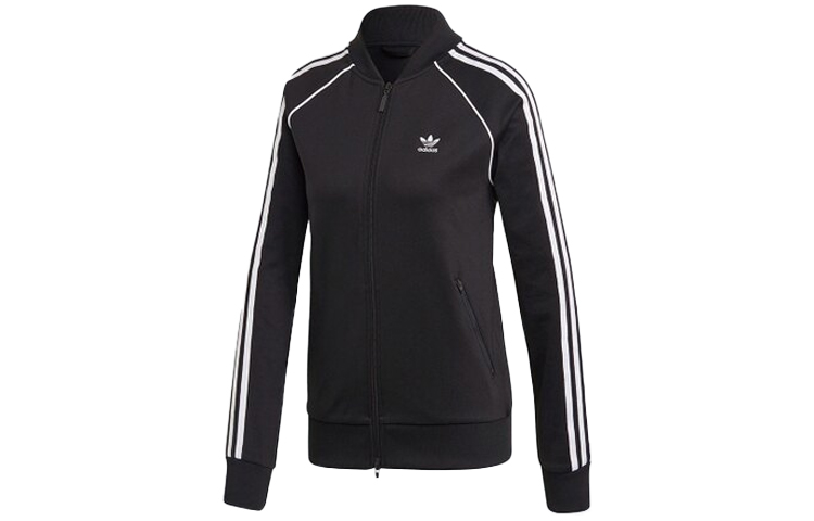 (Women) adidas Classic Tri-Stripe Track Jacket Black FM3288