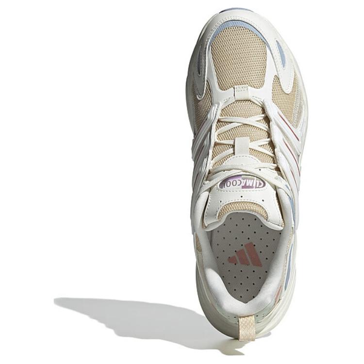 Shop adidas Climacool 舒適百塔減震耐磨 低幫跑步鞋 男女同款 白棕