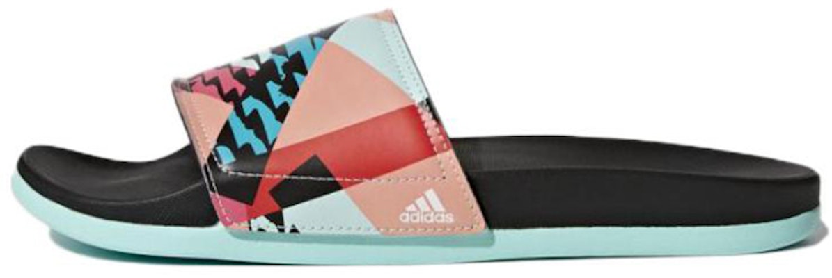 adidas Cloudfoam系列 舒適耐磨 拖鞋 女款 黑藍 Buy adidas Cloudfoam系列 舒適耐磨 拖鞋 女款 黑藍