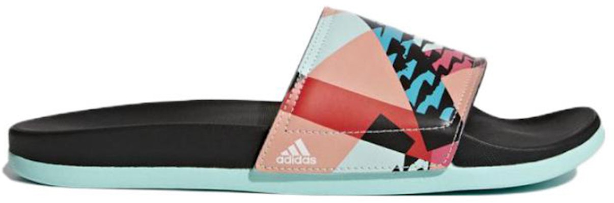 adidas Cloudfoam系列 舒適耐磨 拖鞋 女款 黑藍 Order adidas Cloudfoam系列 舒適耐磨 拖鞋 女款 黑藍