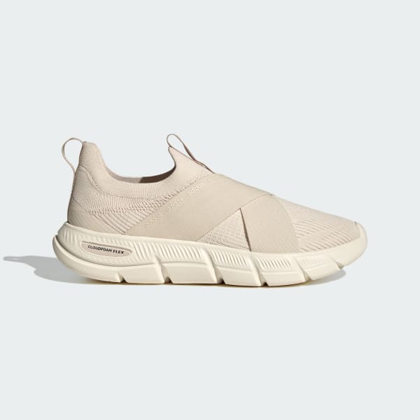 (Women) adidas Cloudfoam Flex Adapt Shoes Wonder White/Wonder White/Wonder Beige KK0383