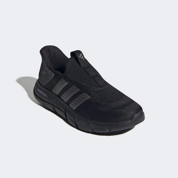 Shop (W) adidas Cloudfoam Flex Lounge Rapidfit 黑色/鐵灰金屬/灰六 HQ4940