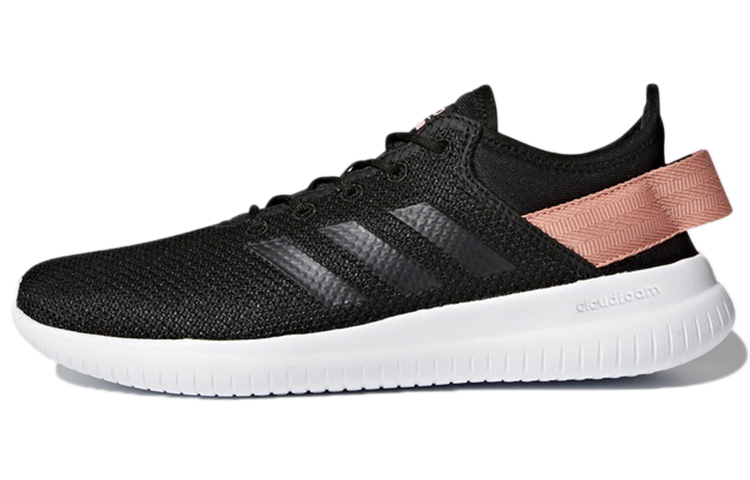 (Women) adidas Cloudfoam Qt Flex 'Charcoal Black Pink' AQ1622