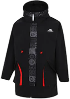 (Women) adidas CNY Long Jacket Year of the Tiger Mid-Length Hooded Coat Black HC2792 (Women) adidas CNY Long Jacket Year of the Tiger Mid-Length Hooded Coat Black HC2792