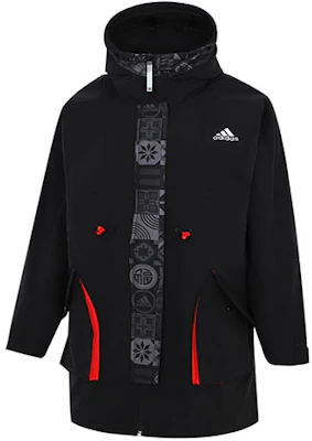 (Women) adidas CNY Long Jacket Year of the Tiger Mid-Length Hooded Coat Black HC2792 Order (Women) adidas CNY Long Jacket Year of the Tiger Mid-Length Hooded Coat Black HC2792