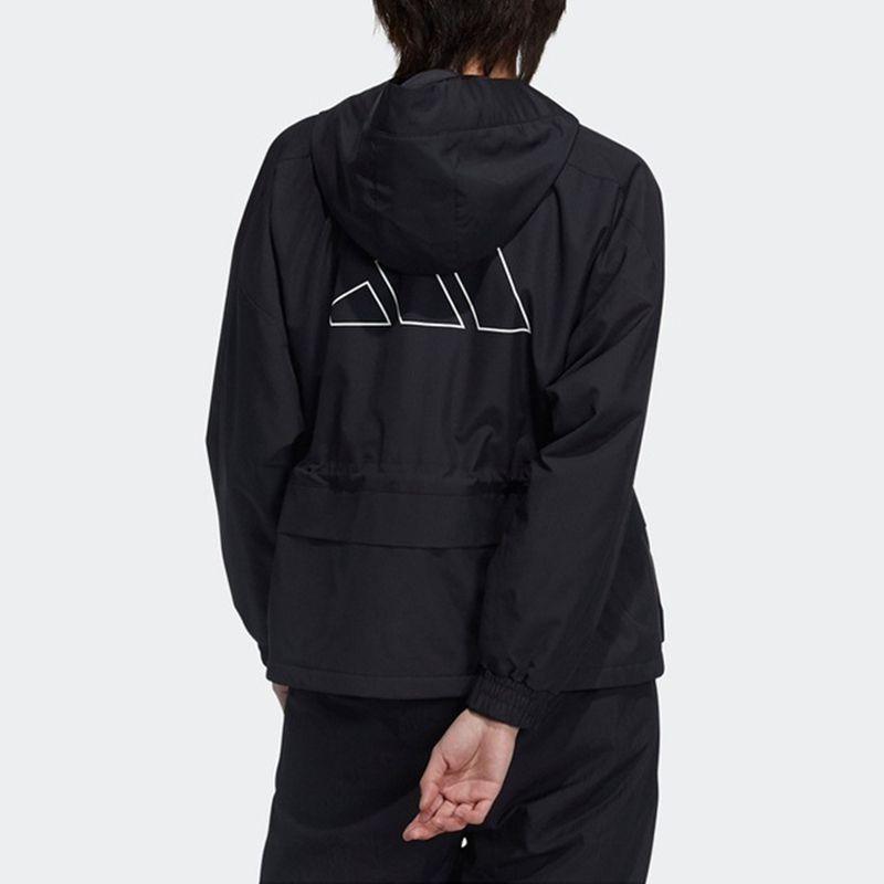 (Women) adidas CNY Training Woven Hooded Jacket Black GP0624 圖 5