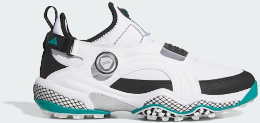 (Women) Adidas CodeChaos 25 Mid-Cut BOA Spikeless Golf Shoes Cloud White/Core Black/Pure Teal JP5187 Buy (Women) Adidas CodeChaos 25 Mid-Cut BOA Spikeless Golf Shoes Cloud White/Core Black/Pure Teal JP5187