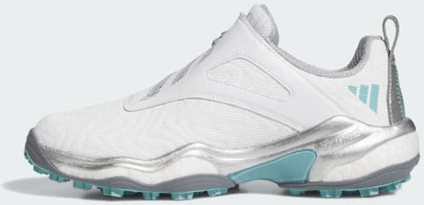 (Women) Adidas CodeChaos BOA 25 Spikeless Golf Shoes Cloud White/Silver Metallic/Mint Ton JQ7753 Details for (Women) Adidas CodeChaos BOA 25 Spikeless Golf Shoes Cloud White/Silver Metallic/Mint Ton JQ7753