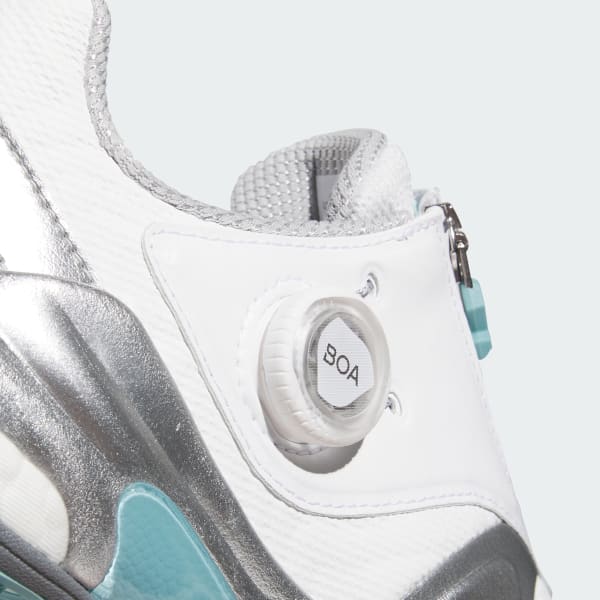 Sizing (W) Adidas CodeChaos BOA 25 Zapatillas de Golf Sin Tacos Blanco/Plata/Menta JQ7753