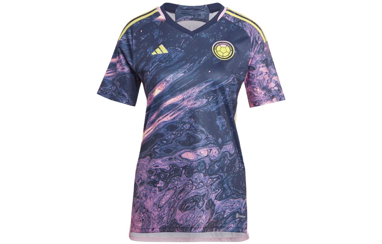 (Women) adidas Colombia World Cup V-Neck Badge Tee Multicolor HS7543