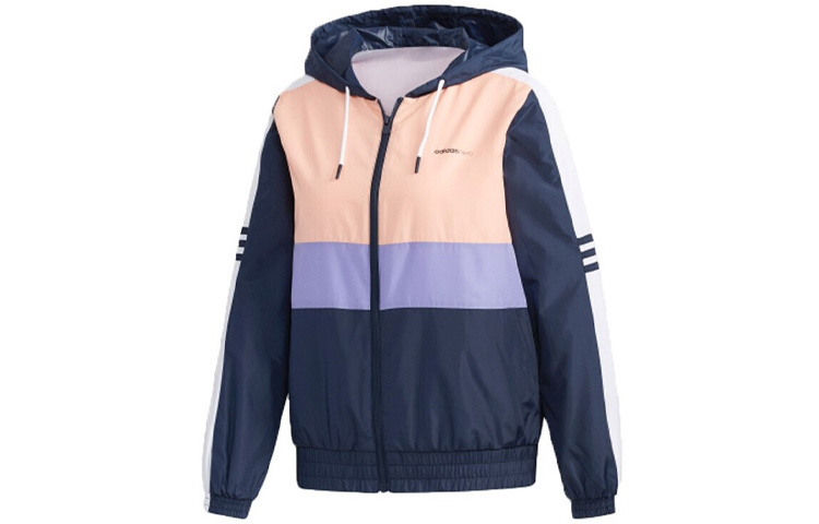 (Women) adidas Colorblock Casual Hoodie Jacket - Collegiate Navy FK9954