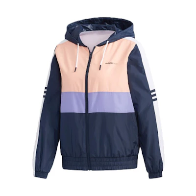 (Women) adidas Colorblock Casual Hoodie Jacket - Collegiate Navy FK9954