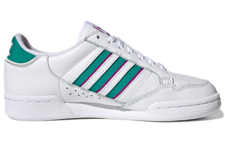 Order （女款）adidas Continental 80 Stripes '白色 荣耀绿色 紫红色' H04020