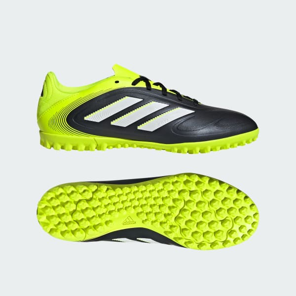 (Women) Adidas Copa Pure.3 Club TF Soccer Shoes Core Black/Cloud White/Lucid Lemon JR2893