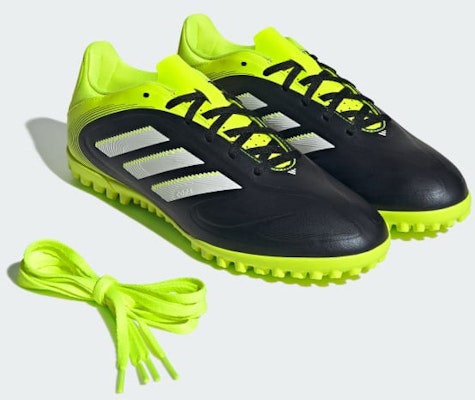 (Women) Adidas Copa Pure.3 Club TF Soccer Shoes Core Black/Cloud White/Lucid Lemon JR2893 1