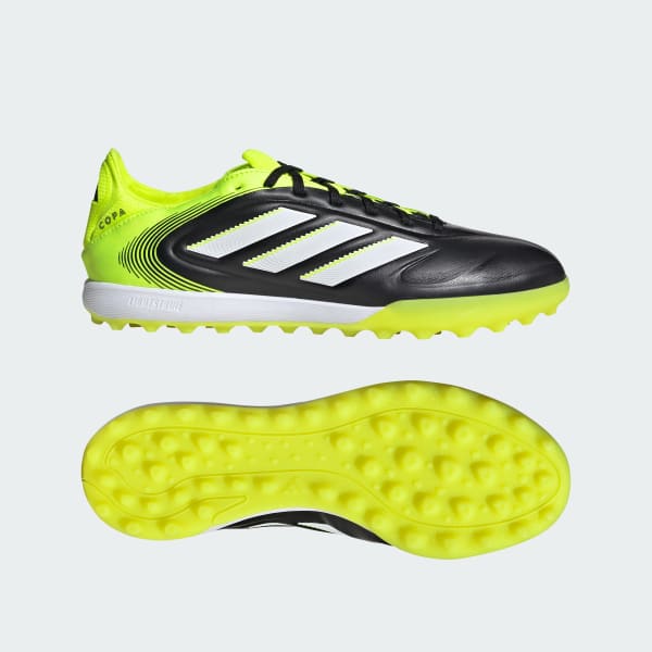 (W) Adidas Copa Pure 3 Pro TF Soccer Shoes Core Black/Cloud White/Lucid Lemon