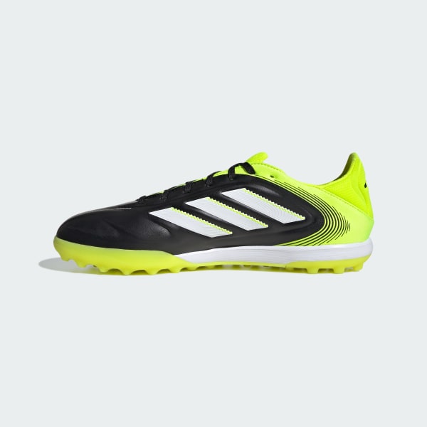 (W) Adidas Copa Pure 3 Pro TF Soccer Shoes Core Black/Cloud White/Lucid Lemon 圖 7