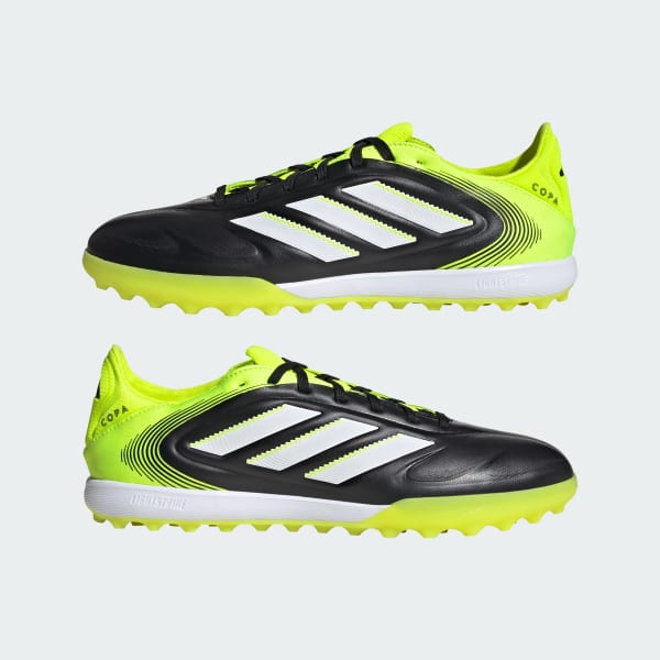 (W) Adidas Copa Pure 3 Pro TF Soccer Shoes Core Black/Cloud White/Lucid Lemon 圖 8