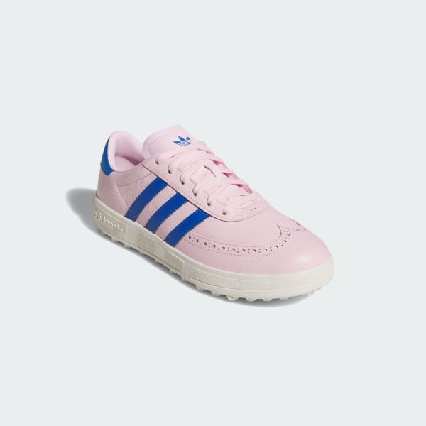 Shop (W) Adidas Coscub 無釘高爾夫鞋 淡粉色/米白色/藍鳥色 JP8525