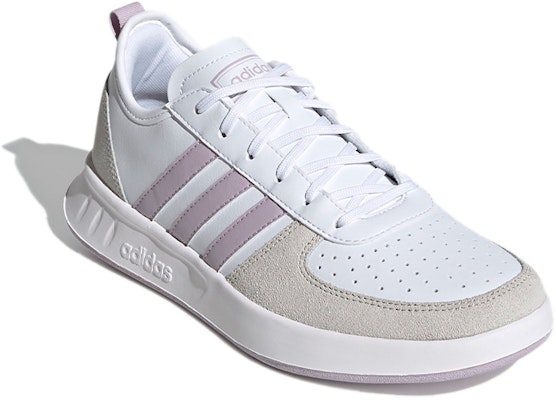 (Women) adidas Court 80s 'White Gray Purple' EE9832 Lookbook (Women) adidas Court 80s 'White Gray Purple' EE9832