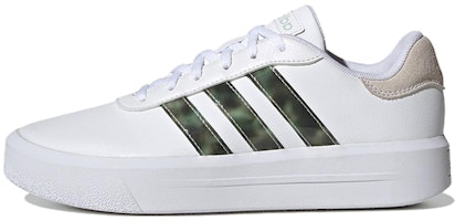 (Women) adidas Court Platform 'White Linen Green' HP9434 (Women) adidas Court Platform 'White Linen Green' HP9434